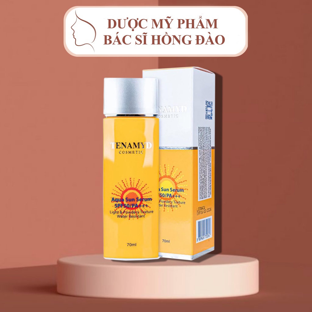Kem chống nắng tenamyd hara beauty huyết thanh chống nắng dạng nước spf50/pa+++ 70ml - bs hồng đào