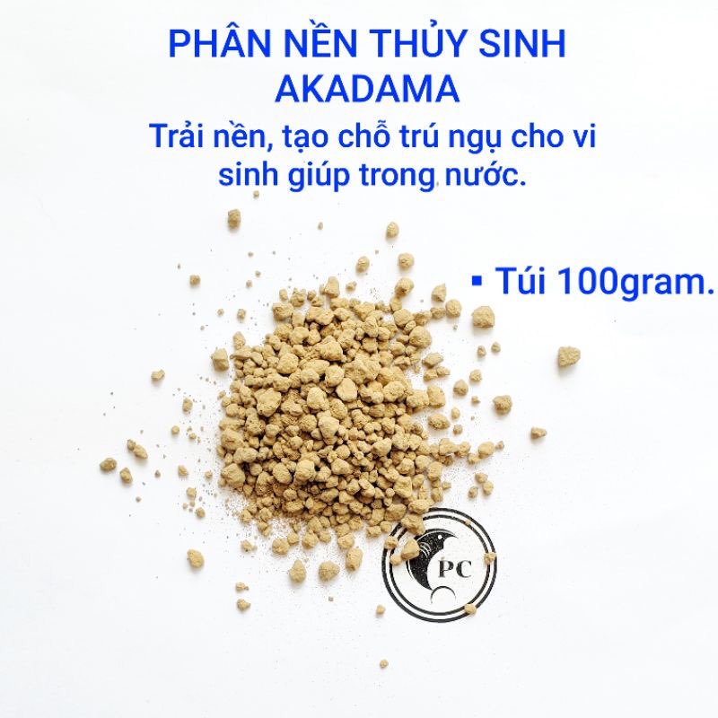 Túi 100gr phân nền thủy sinh hồ cá tép cảnh akadama, nền đất nung độ ổn định cao