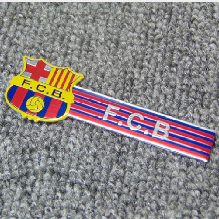 Logo các câu lạc bộ bóng đá bằng hợp kim nhôm (M&U Chelsea Inter Milan Real Barca) dán trang trí xe điện thoại ...