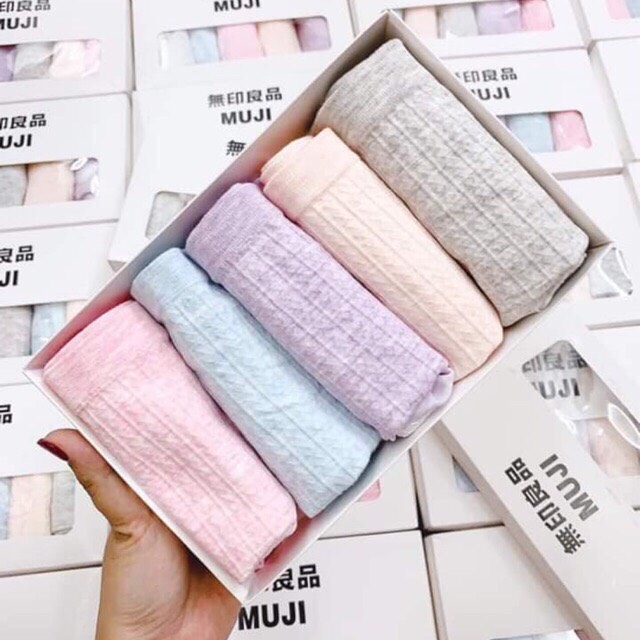 Set 5 quần lót cotton siêu co giãn, thấm hút siêu đẹp xuất Nhật cao cấp