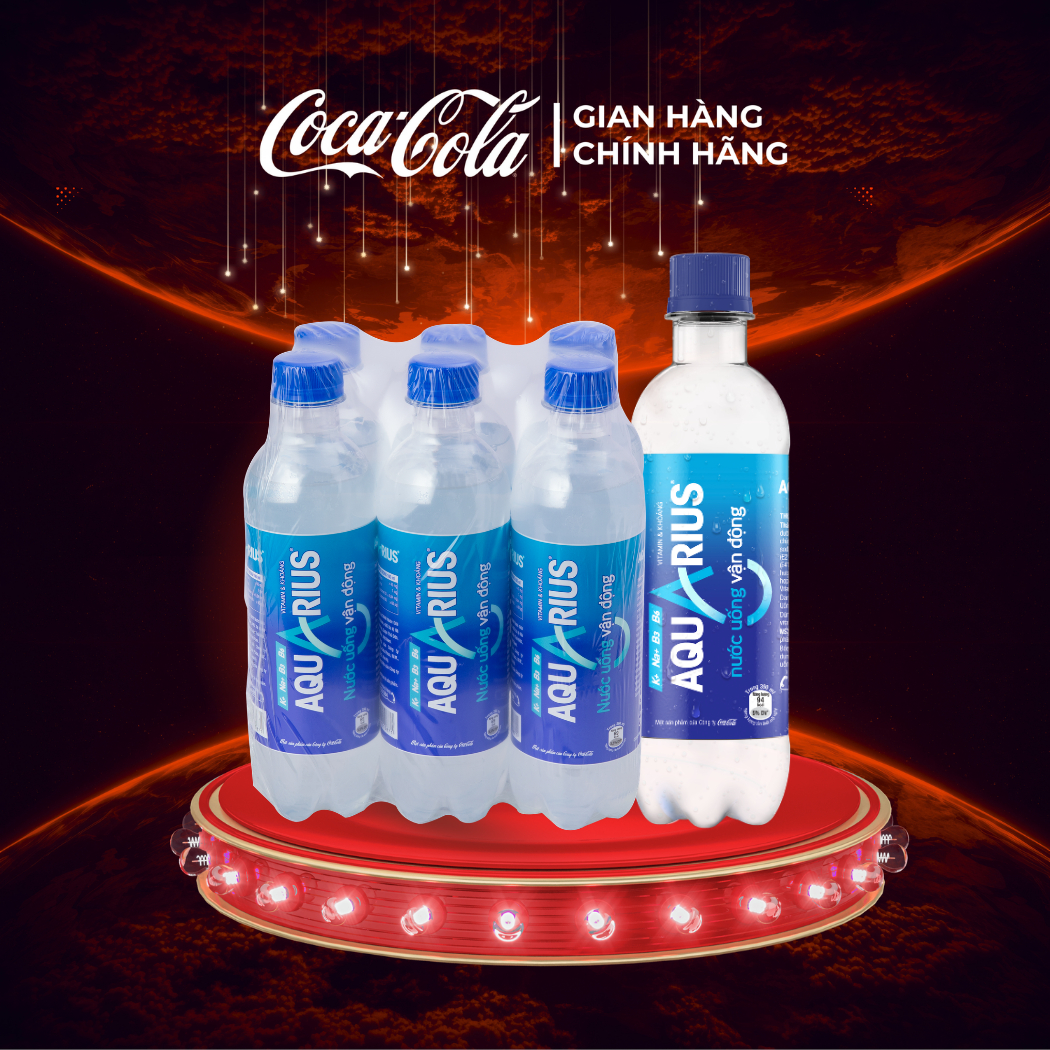 [SIÊU SALE ] Lốc 6 Chai Nước Uống Điện Giải Bù Khoáng Thể Thao Aquarius 390ml/Chai Sale 8.8 Coca-Cola Chính Hãng_LD