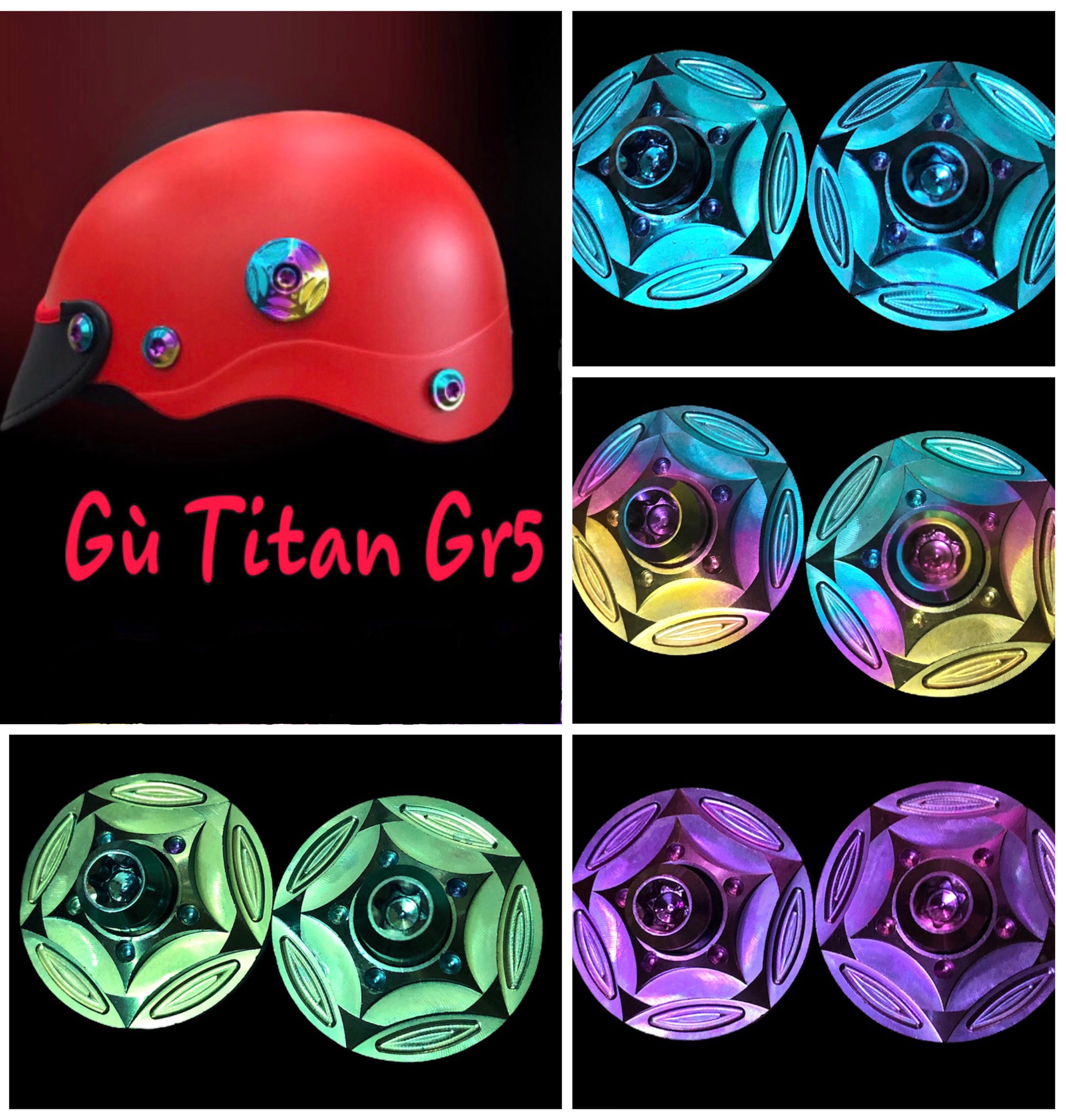 Gù Dày Titan Gr5 Hình Ngôi Sao - Gắn Nón Bảo Hiểm Sơn