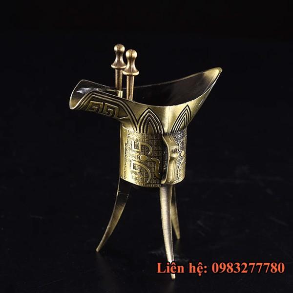 Bộ 6 ly rượu đồng 3 chân thời cổ Trung Quốc -Hàng Loại 1 Bộ 6 ly rượu đồng 3 chân thời cổ Trung Quốc -Hàng Loại 1