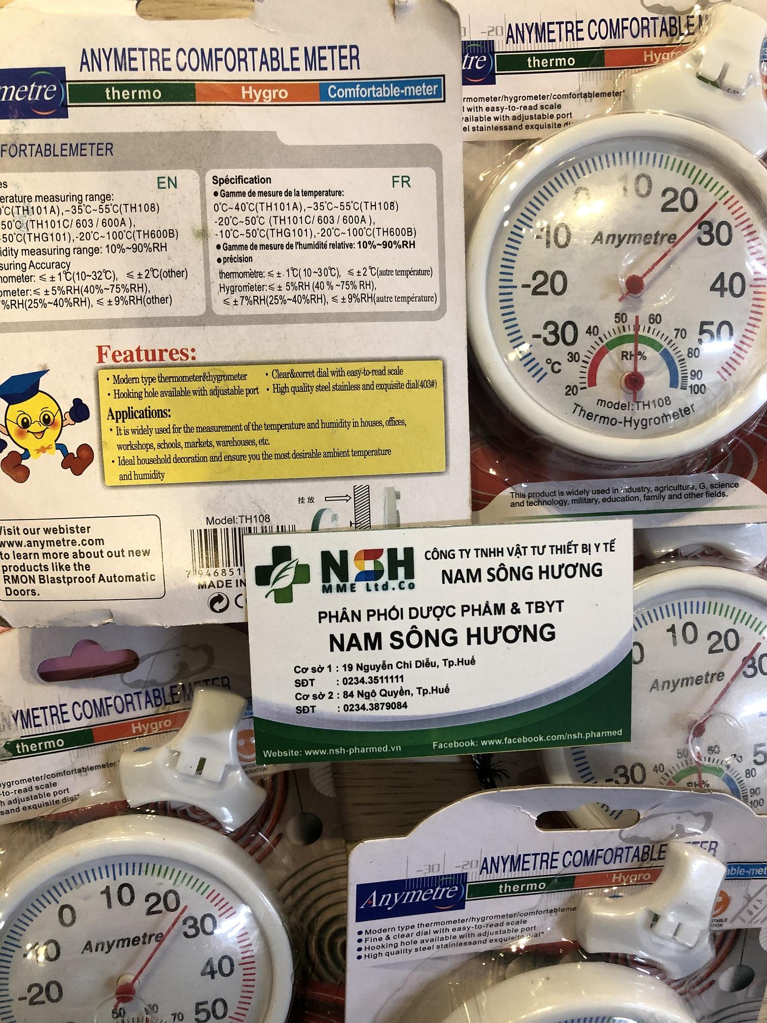 [ SIÊU RẺ] Nhiệt ẩm kế cơ học ANYMETRE TH108 siêu nhạy