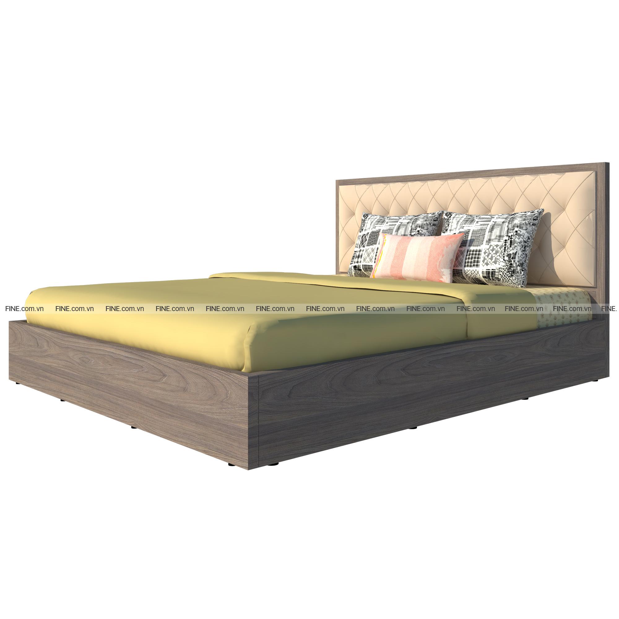 Giường Vai Đứng Đầu Nệm Hiện Đại Sang Trọng Cao Cấp FINE FG032 (180cm x 200cm)