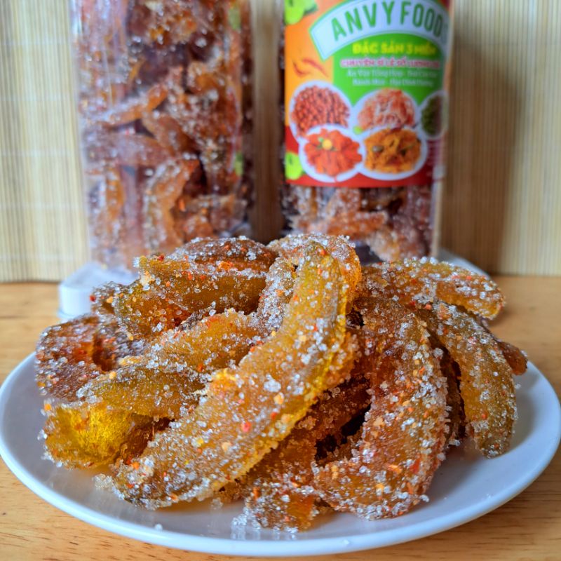 Mứt cóc tách hạt sấy chanh muối - hũ 400gr