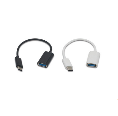 Cáp chuyển đổi otg type-c sang usb 2.0-3.0. trắng dài