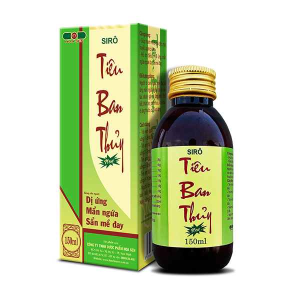 Siro TIÊU BAN THỦY- Dị ứng, mẩn ngứa, sẩn mề đay- lọ 150ml