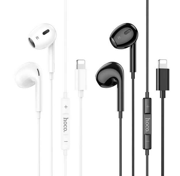 Tai Nghe Có Dây Hoco M111 Max Cổng Lightning Có Tăng Giảm Âm Thanh Dùng Cho iPhone, iPad