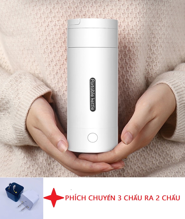 [HCM]Bình đun nước siêu tốc mini du lịch mini cao cấp 400ml có quai xách