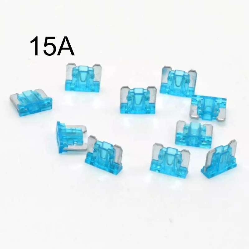 [HCM]Bộ 10 cầu chì 15A size mini chân ngắn 10x11mm dùng cho Ô tô và xe máy (loại 15A)