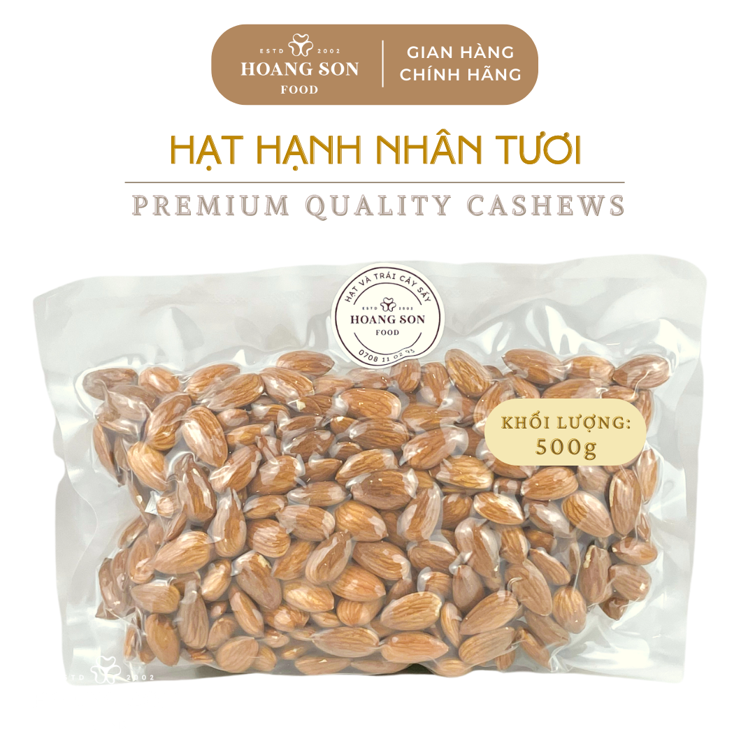 Hạt hạnh nhân tươi sống tách vỏ làm sữa hạt_Chính hãng Hoang Son Food