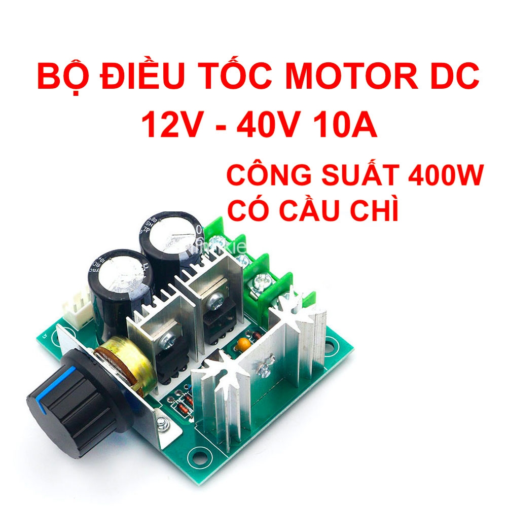 Mach điều khiển tốc độ motor DC điều tốc PWM 12V - 40V 10A công suất 400W - LK0324 - LK0324