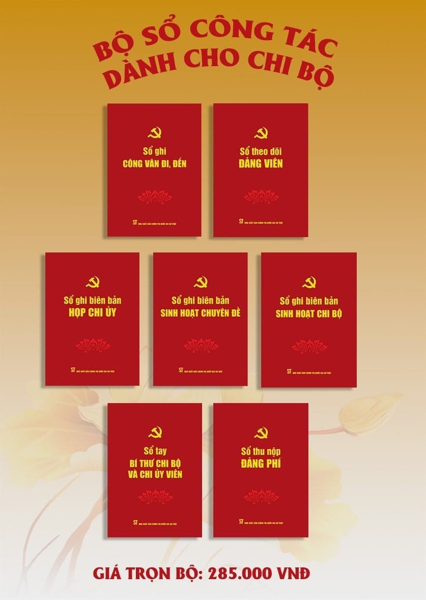 Bộ sổ tay công tác dành cho chi bộ