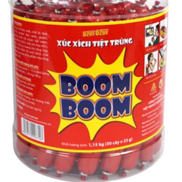 Xúc xích Boom Boom ăn liền hộp 50c cam kết sản phẩm đúng mô tả chất lượng đảm bảo an toàn cho người sử dụng
