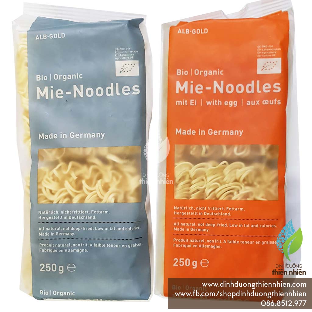 Mì ăn liền hữu cơ alb-gold organic instant noodles, 250g