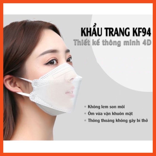 Combo 5 cái khẩu trang kf94, khẩu trang 4d, tiêu chuẩn hàn quốc