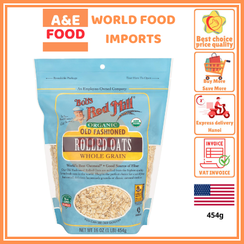 Bob’s Red Mill Yến Mạch Hữu Cơ Nghiền Kiểu Truyền Thống 454g