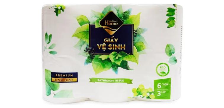 Giấy vệ sinh 3 lớp VinMart Home 6 cuộn
