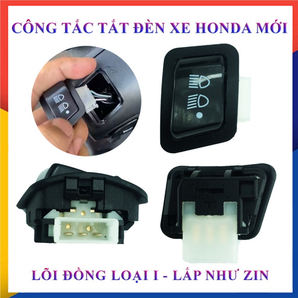 Công Tắc Tắt Đèn Cho Xe Honda Vision 2021 - Vision 2022, Wave 2021, RSX 2021, Lead 2021 Lắp Như Zin Không Đục Khoét