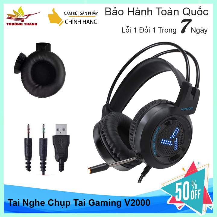 Tai nghe gaming có dây âm thanh vòm led rgb dùng cổng 3.5