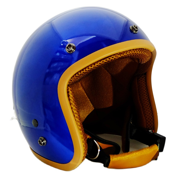 NÓN BẢO HIỂM 3/4 (MÀU XANH DƯƠNG) SƠN BÓNG,LÓT NÂU SANG TRỌNG,ĐẠT CHUẨN,AN TOÀN