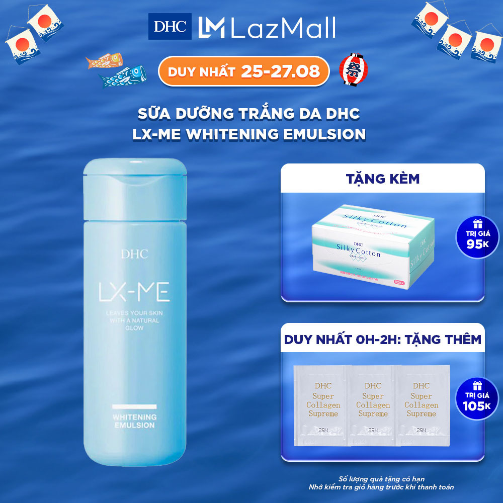 Sữa dưỡng trắng da dhc lx-me whitening emulsion 150ml
