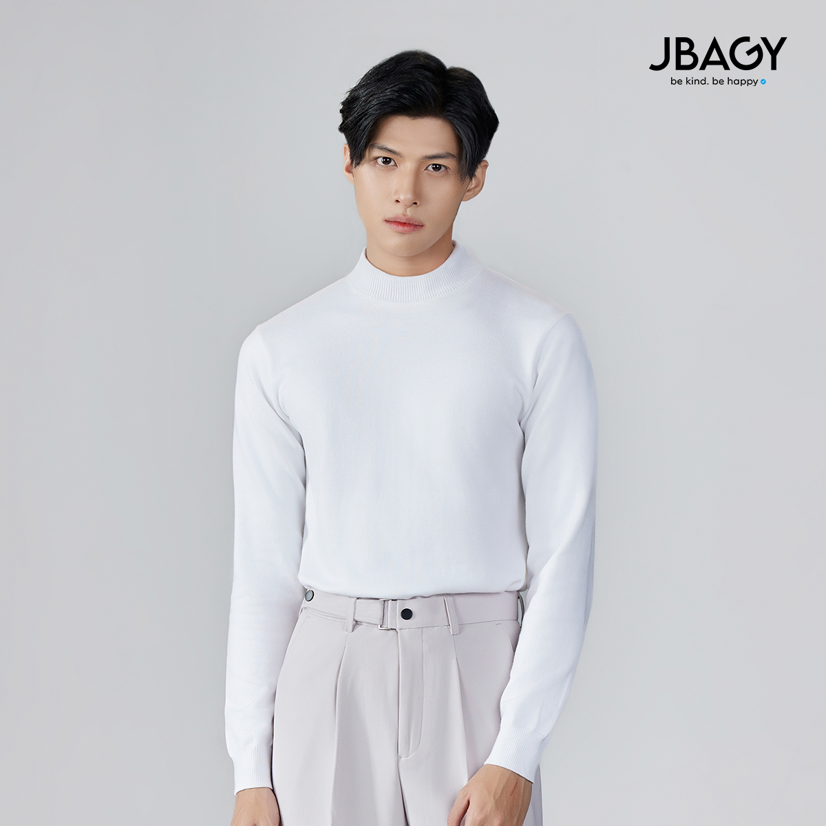  Áo len cổ 3 phần áo len cổ lọ nam nữ dáng trơn vải len lông cừu mền mại thương hiệu JBAGY - JL0101 