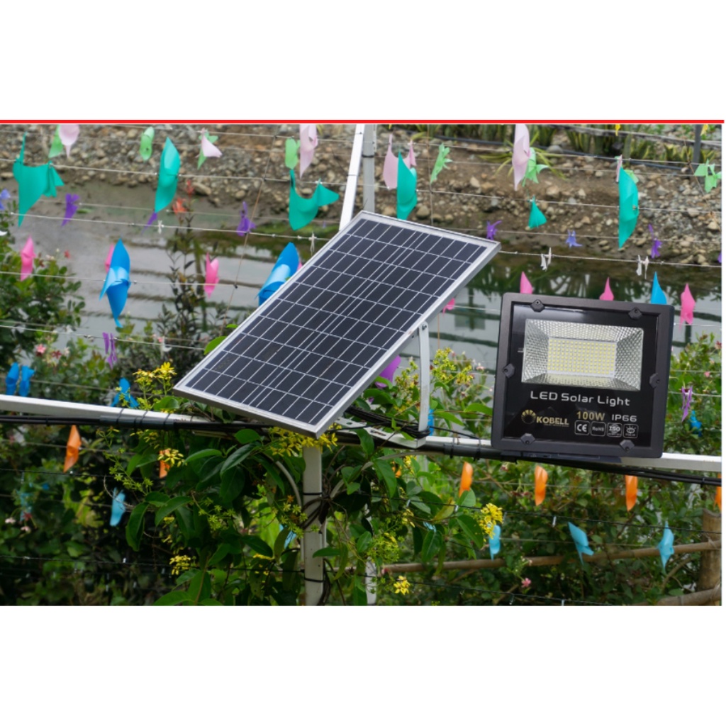 Đèn pha năng lượng mặt trời 60w 100w 200w nhật bản kobell