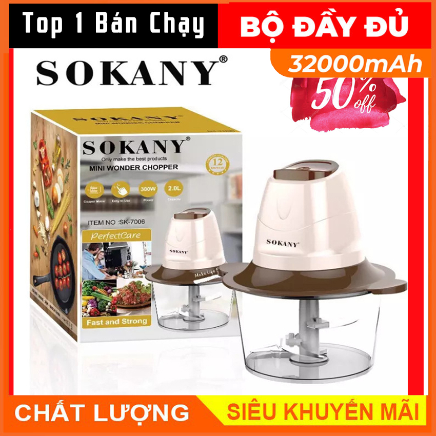 Máy xay sinh tố đa năng sokanyy nhật bản xay thịt - xay đá - hoa quả siêu nhanh, máy xay sinh tố chế biến xay nhuyễn mọi thứ thật dễ dàng - bảo hành toàn quốc 1 đổi 1 bởi nhà bán hàng gala store