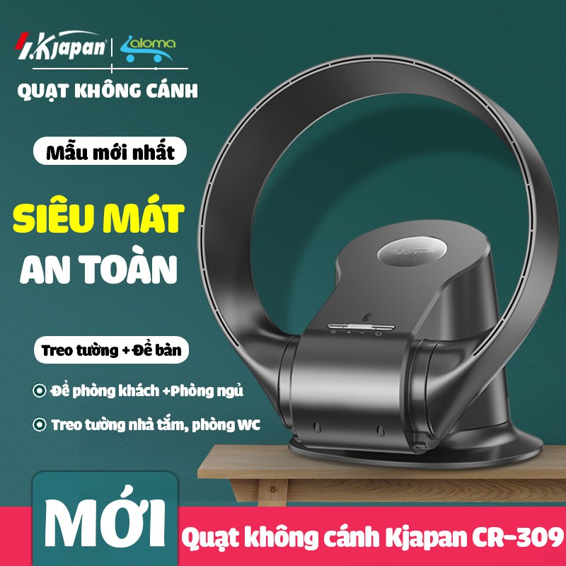 ⚡⚡ quạt không cánh siêu mát an toàn kjapan cr-309 ⚡⚡ màu đen