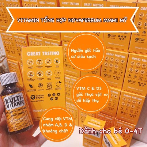 Vitamin tổng hợp novamv mmm vị cam - 50ml