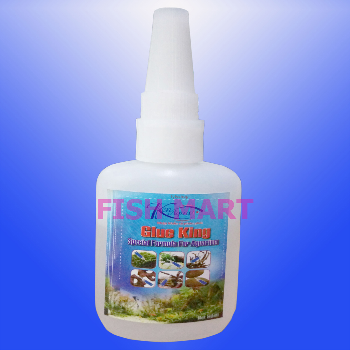 Keo dán đá thủy sinh hồ cá, dán lũa, dán rêu, đá tiger, đá đen gia lai, đá kẹp kem cao cấp 50ML