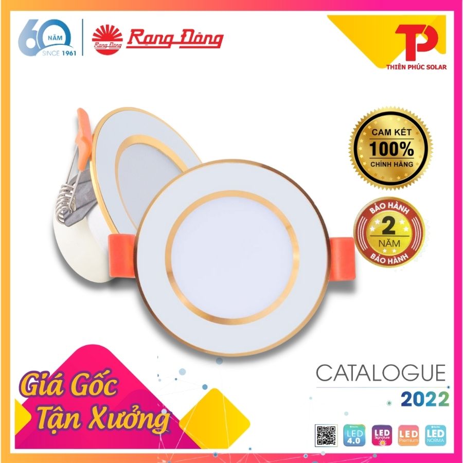 Đèn led rạng đông âm trần downlight đổi màu 3w model: at10 đm 60/3w