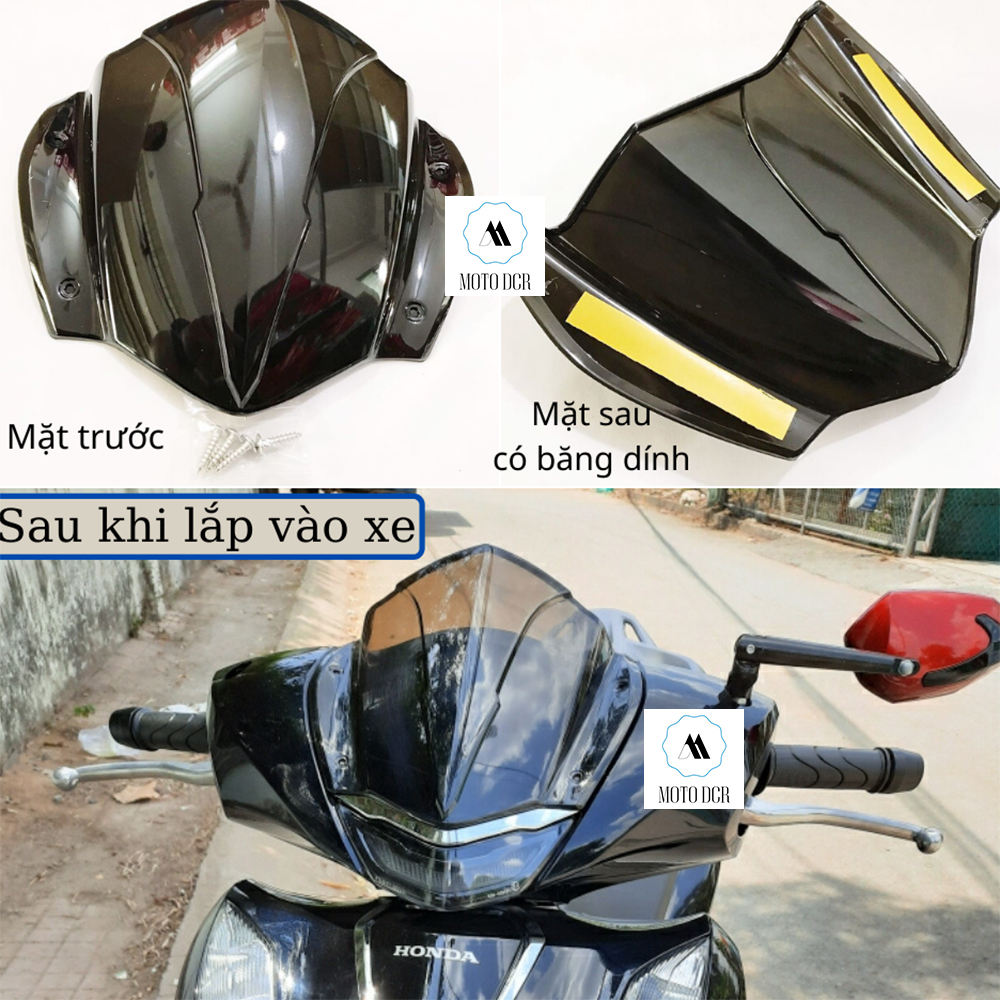 Mão kính chắn gió sh 2023 - mão trên, mão đầu đen khói