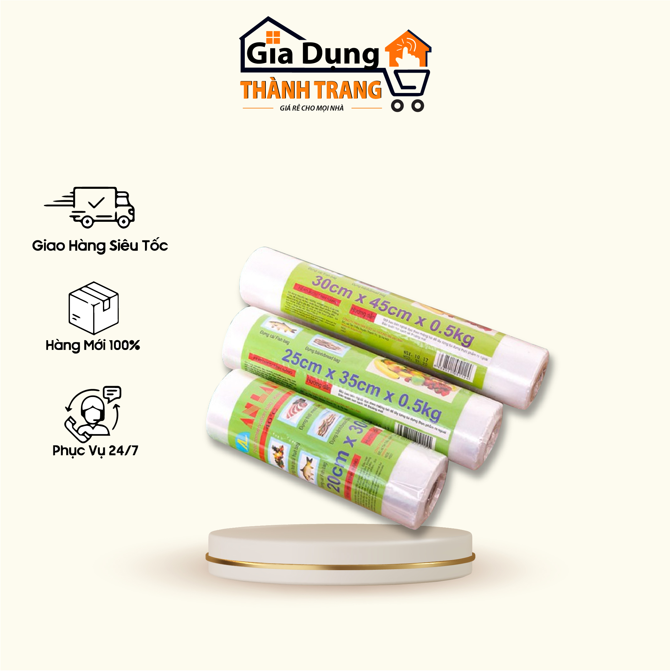 Túi đựng thực phẩm an lành cuộn túi đựng thực phẩm sinh học thân thiện môi trường