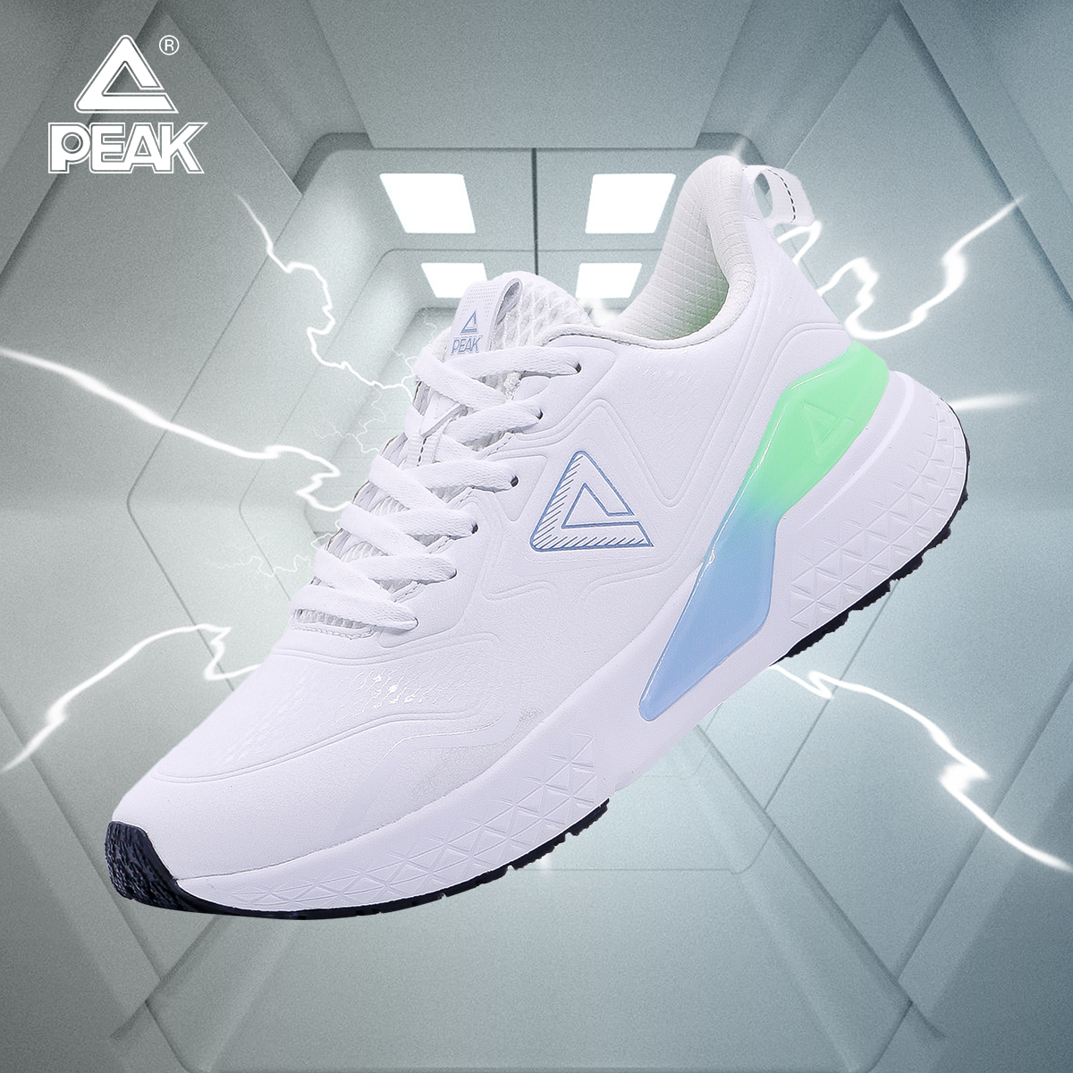 ️giày chạy bộ nam peak md jacquard running e223211h