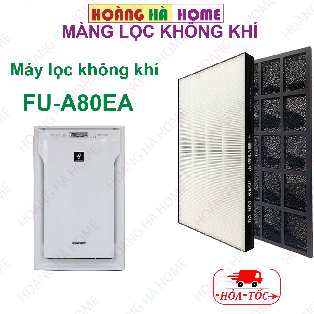 Màng lọc không khí sharp FU-A80EA, Màng lọc hepa sharp, Màng lọc than hoạt tính sharp