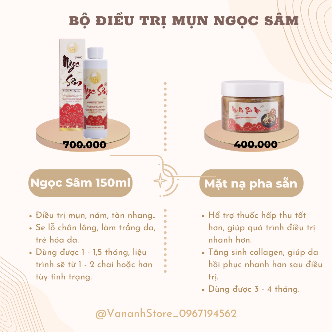 COMBO GỒM LỌ TINH CHẤT NGỌC SÂM 150ML & MẶT NẠ PHA SẴN DẠNG THẠCH