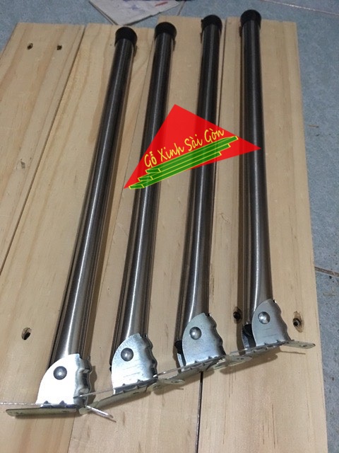 Bộ 4 chân bàn gấp bằng sắt ống cao 40cm, dễ dàng lắp ráp