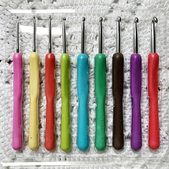 [HCM]Bộ Kim Móc Len Cán Dẻo 9 Cây