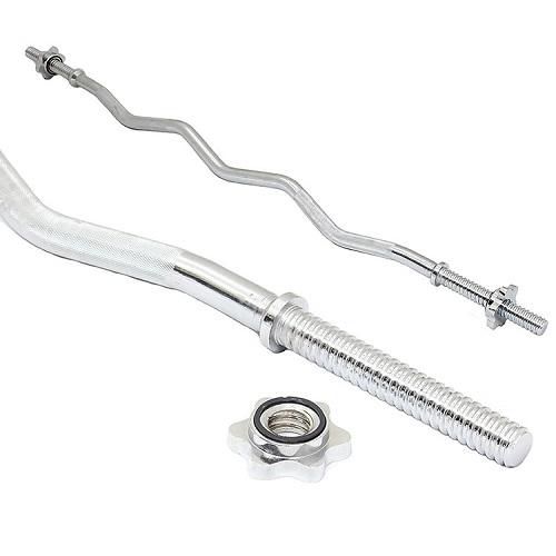 Đòn tạ cong tập tay mạ crom 1.2m