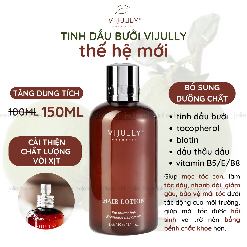 Xịt bưởi dưỡng tóc vijully - kích mọc tóc nhanh - giảm rụng tóc hiệu quả - xịt mọc tóc cao cấp