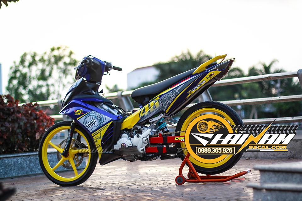 Tem trùm exciter 135 xanh vàng
