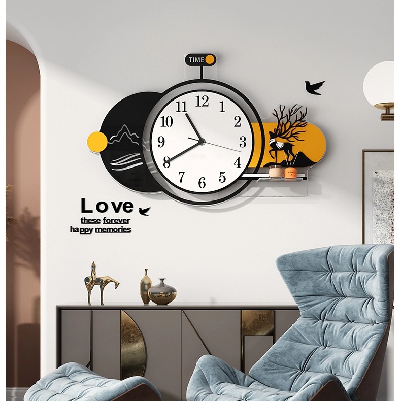 Đồng hồ treo tường - cl053 - phong cách hiện đại - kích thước: 40cm x 62,5cm