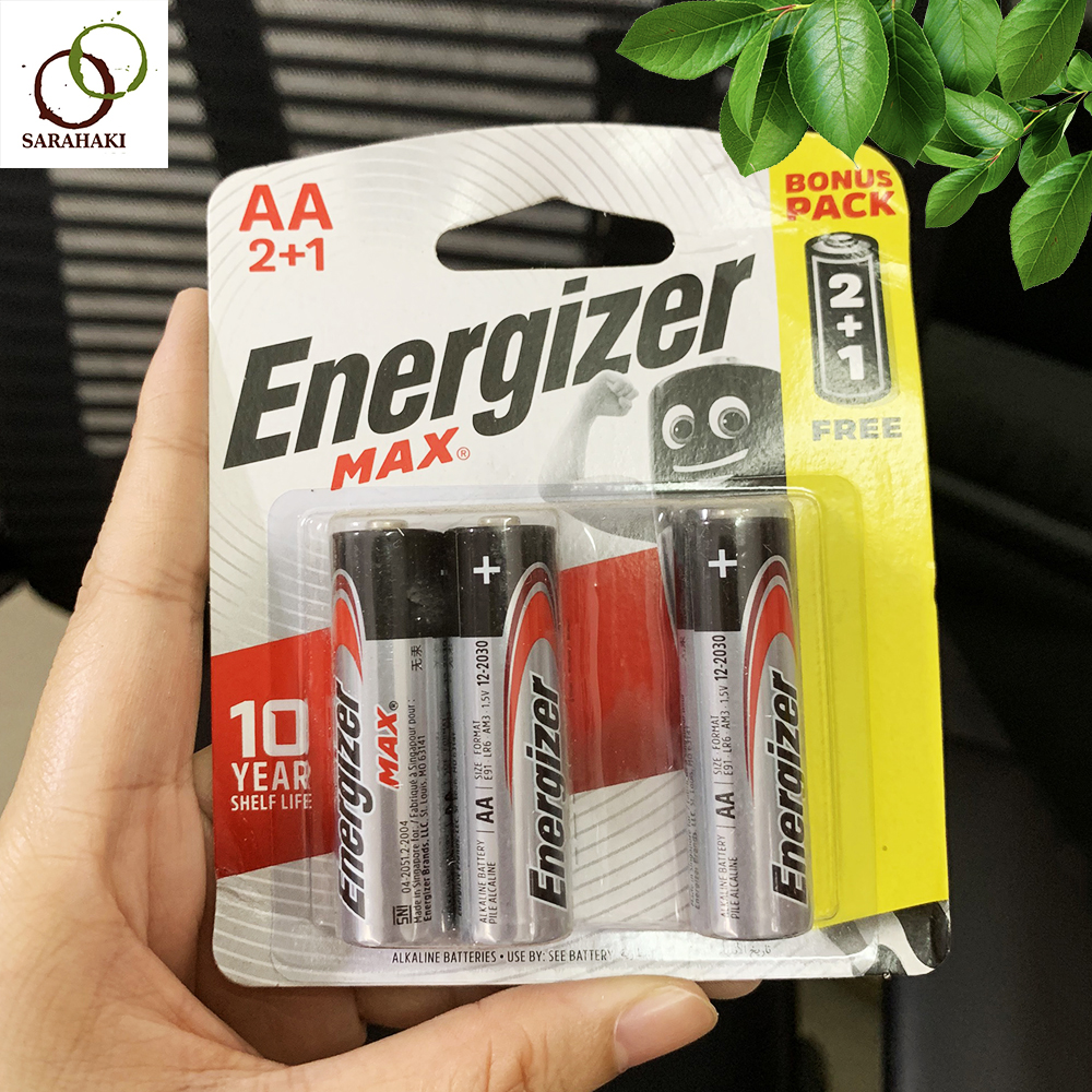 Pin aa energizer alkaline max - pin tiểu e91 vỉ 3 viên