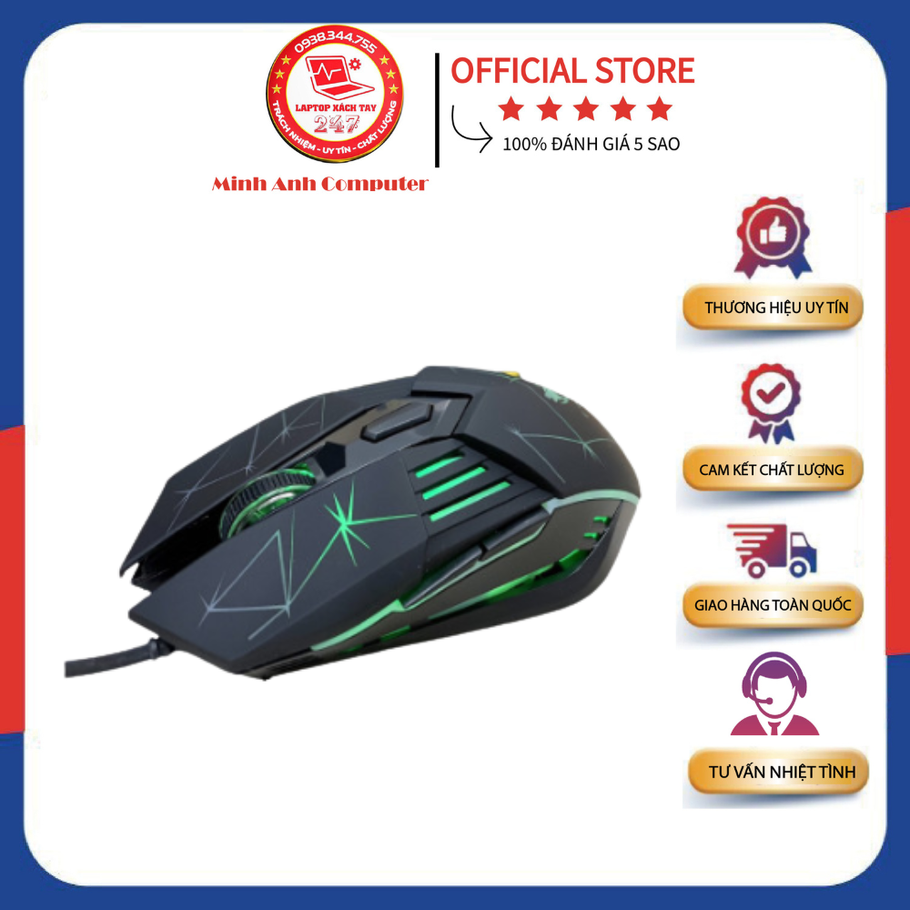 Chuột máy tính mouse t - wolf g560 gaming có dây cổng usb