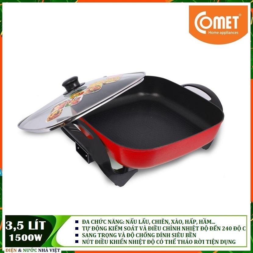 NỒI LẨU ĐIỆN ĐA CHỨC NĂNG COMET CM7736 ( TIỆN DỤNG NẤU LẨU, SÚP, CHIÊN, XÀO, NƯỚNG, HẤP ... )