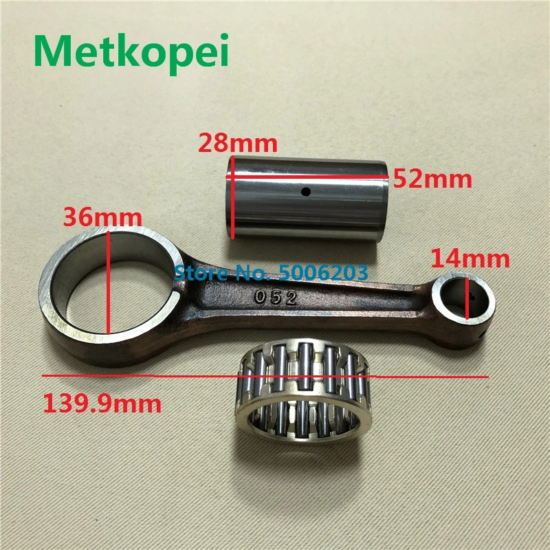 Thanh truyền trục khuỷu xe máy GN125 DR125 GZ125 EN125 GS125 cho Suzuki 125cc GN GS EN 125 với bạc đạn kim.