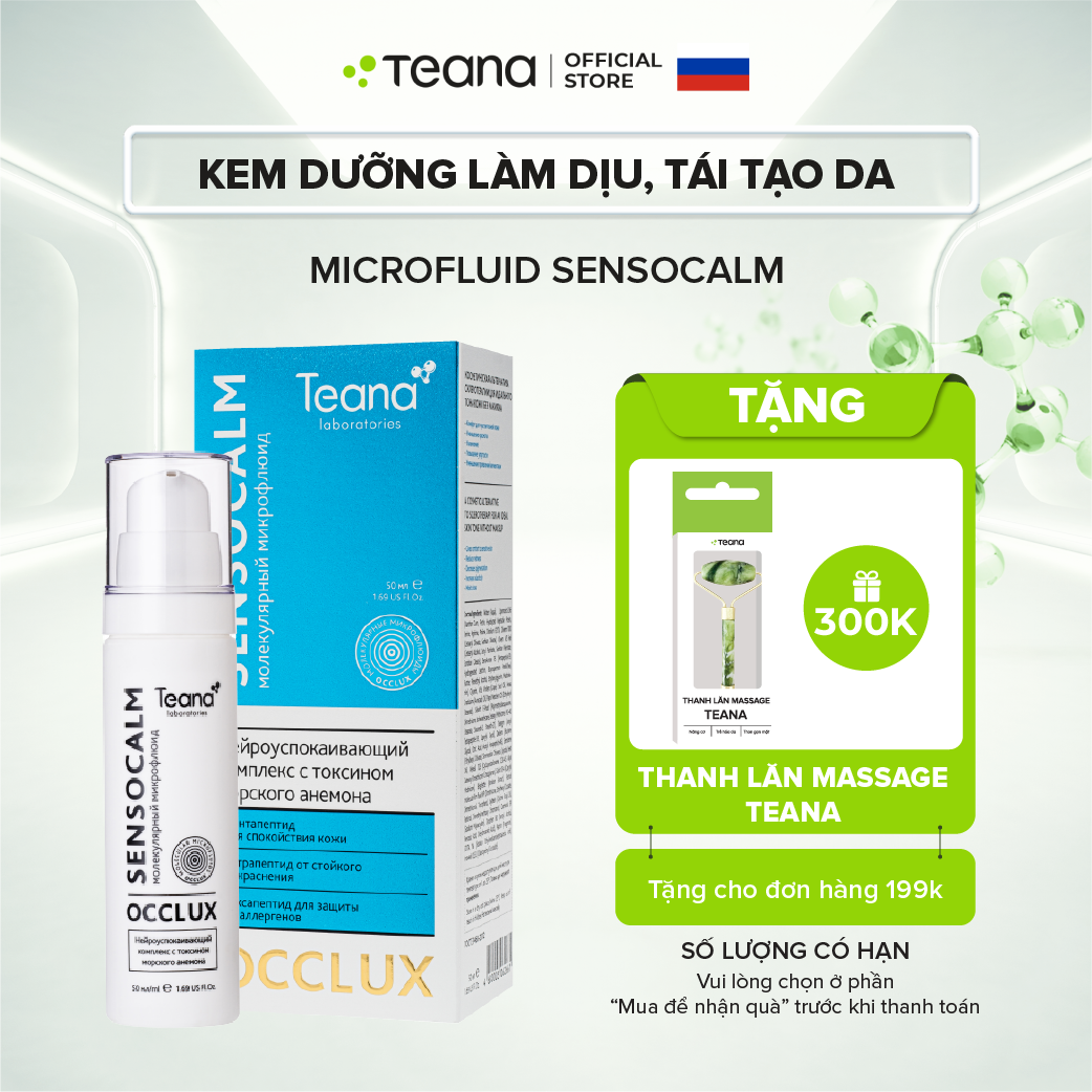 Kem dưỡng Teana "Occlux" Molecular Microfluid Sensocalm làm dịu, tái tạo da 50ml